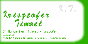 krisztofer timmel business card